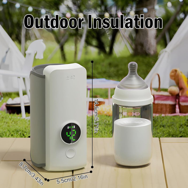 Flashstar Portable Bottle Warmer for Travel, Rapid Warming with Battery-Powered Temperature Display, Waterless Milk Warming for Comfortable Baby Feeding On The Go - Image 3